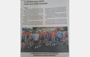 Article Courrier Cauchois pour la Bolbécaise
