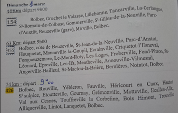 Sortie du dimanche 1 mars